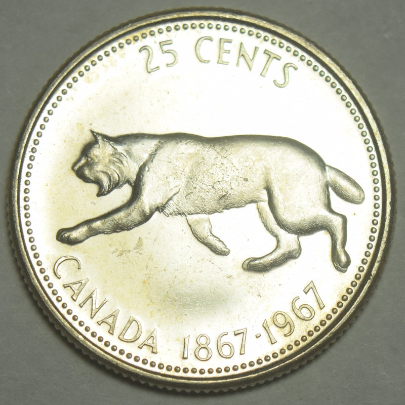 1967 Canadian Quarter . . . . Gem BU Prooflike