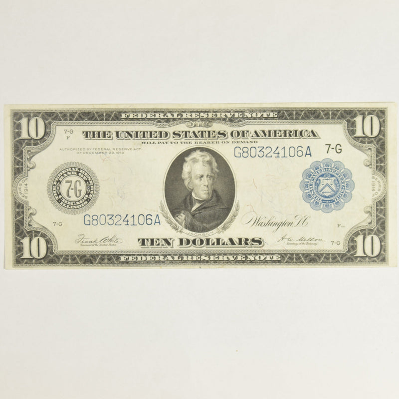 $10.00 1914 Federal Reserve Note Fr. 931 . . . . Choice Crisp Uncirculated