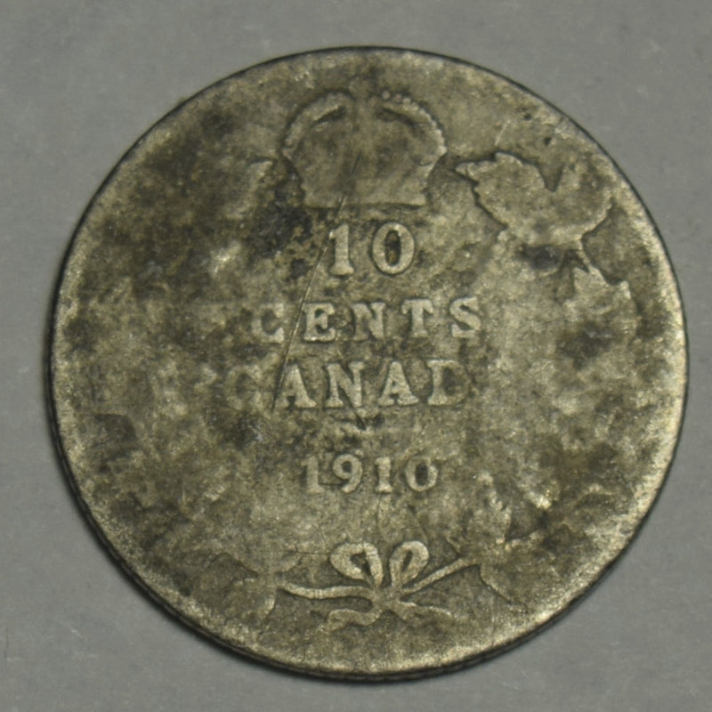 1910 Canadian 10 Cents . . . . About Good