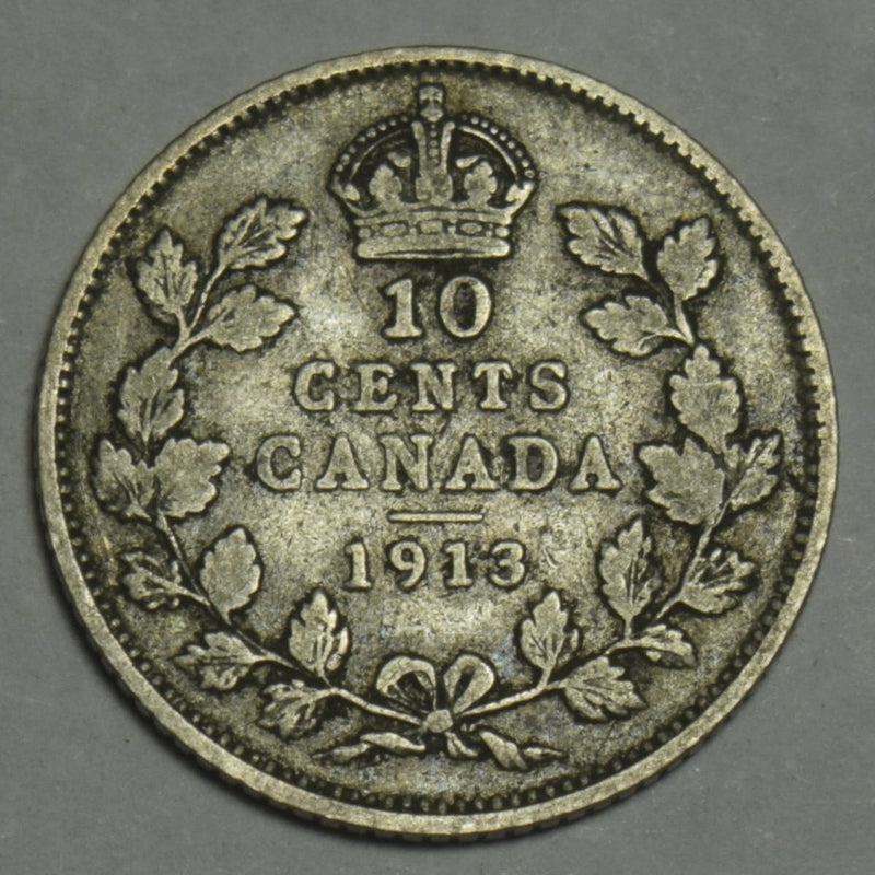 1913 Small Canadian 10 Cents . . . . Fine/VF