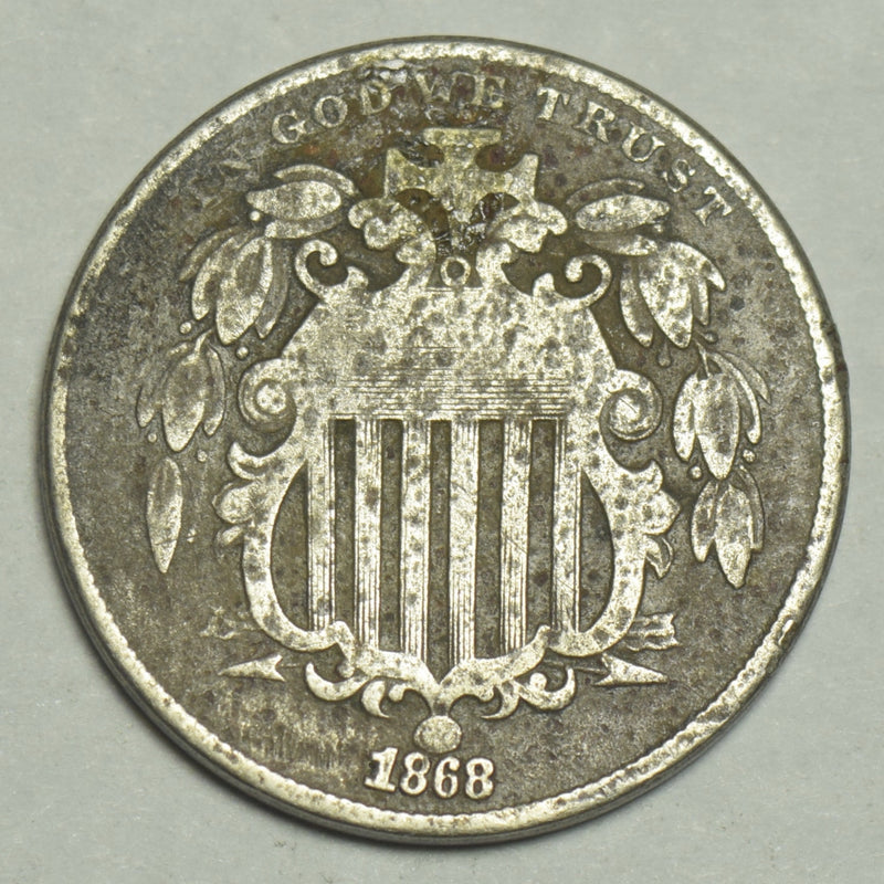1868 Shield Nickel . . . . Fine corroded