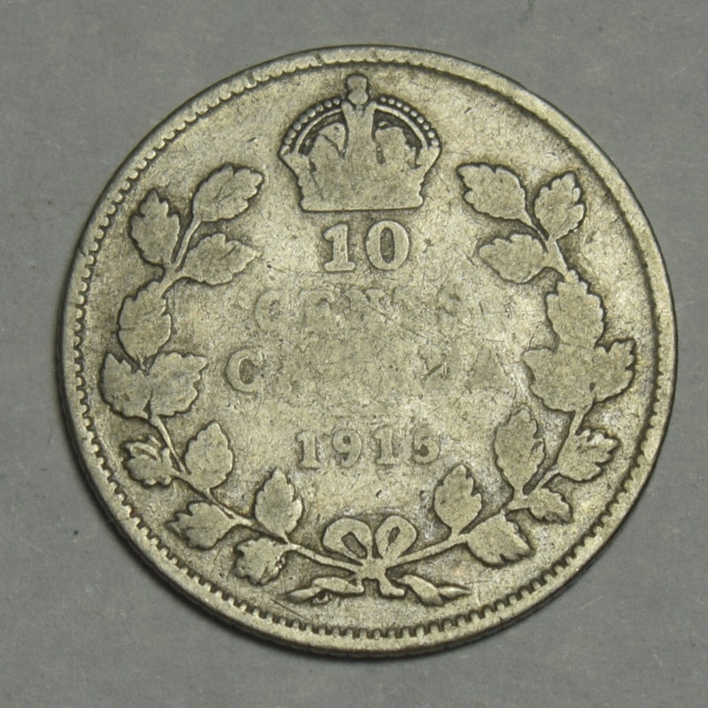 1915 Canadian 10 Cents . . . . Very Good