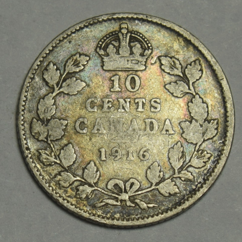 1916 Canadian 10 Cents . . . . Fine