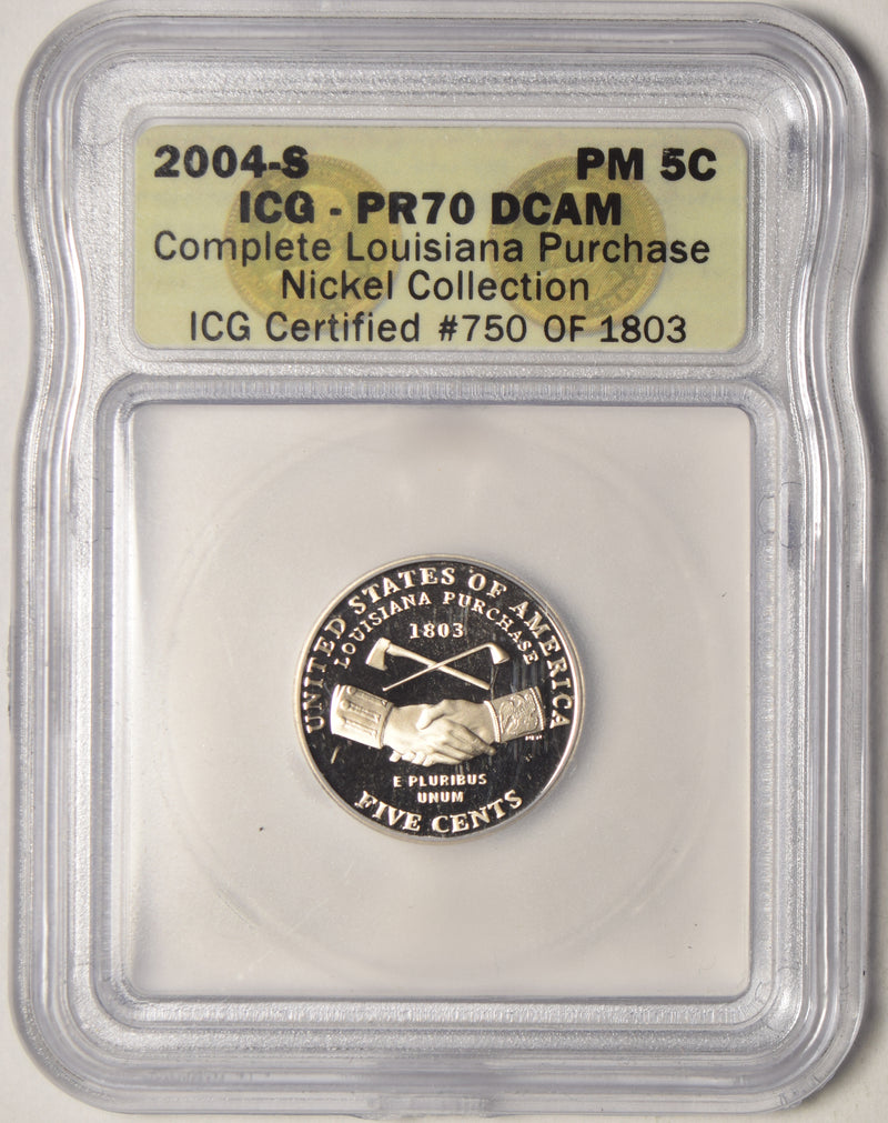 2004-S Peace Medal Jefferson Nickel . . . . ICG PR-70 DCAM