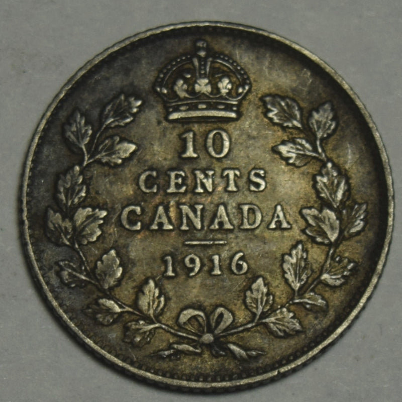 1916 Canadian 10 Cents . . . . XF/AU