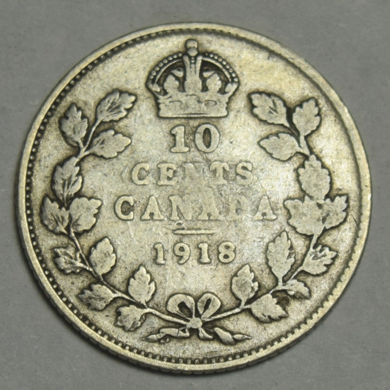 1918 Canadian 10 Cents . . . . Fine