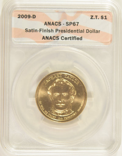 2009-D Taylor Presidential Dollar . . . . ANACS SP-67