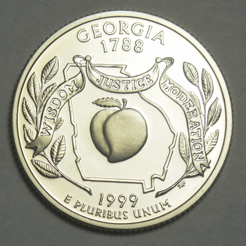 1999-S Georgia State Quarter . . . . Superb Brilliant Proof Silver