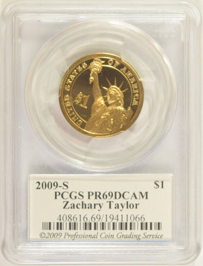 2009-S Taylor Presidential Dollar . . . . PCGS PR-69 DCAM