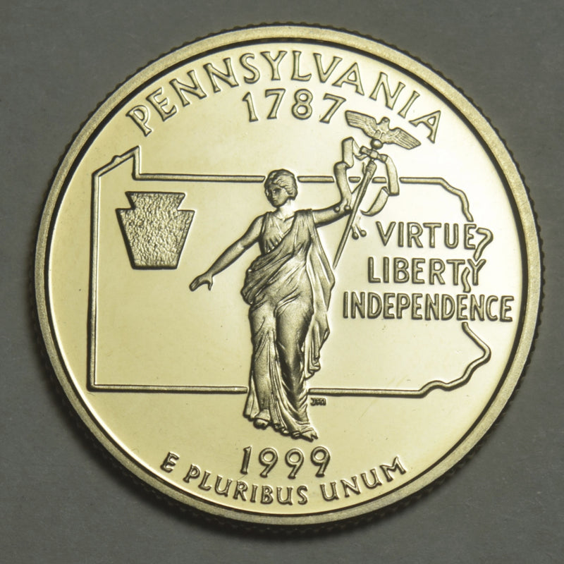 1999-S Pennsylvania State Quarter . . . . Superb Brilliant Proof