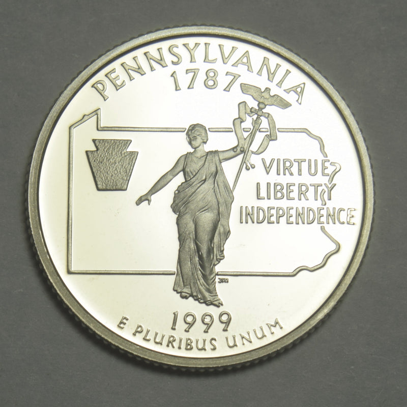 1999-S Pennsylvania State Quarter . . . . Superb Brilliant Proof Silver