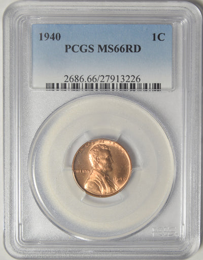 1940 Lincoln Cent . . . . PCGS MS-66 RD