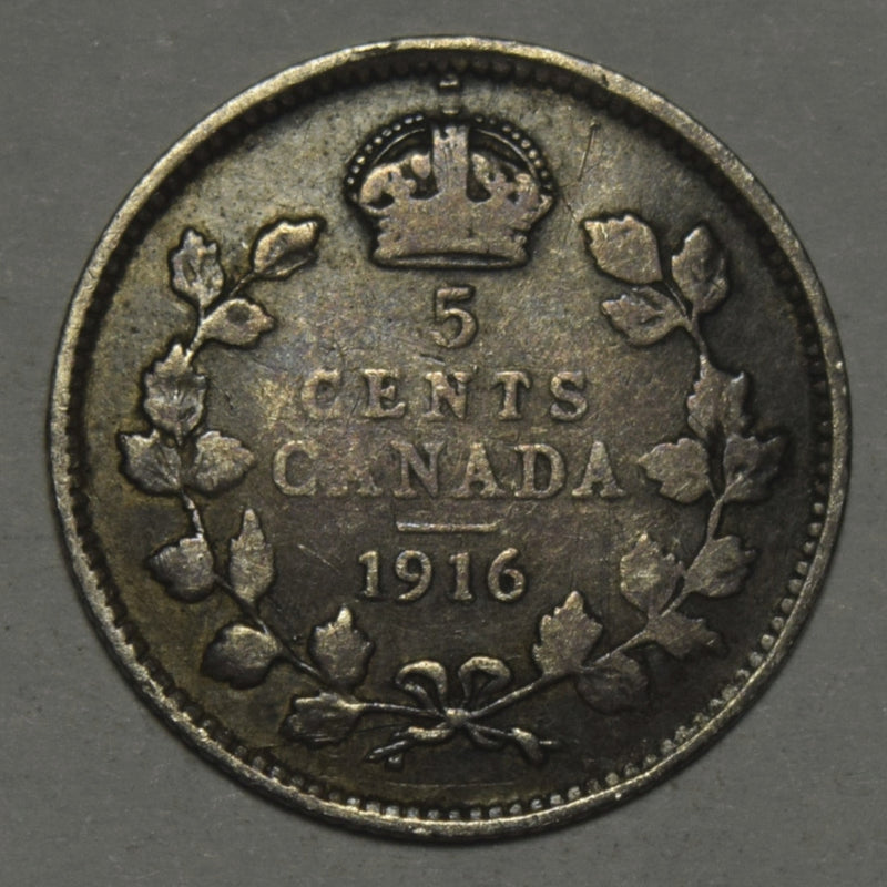 1916 Canadian 5 Cents . . . . Very Fine