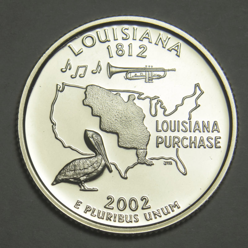 2002-S Louisiana State Quarter . . . . Superb Brilliant Proof Silver