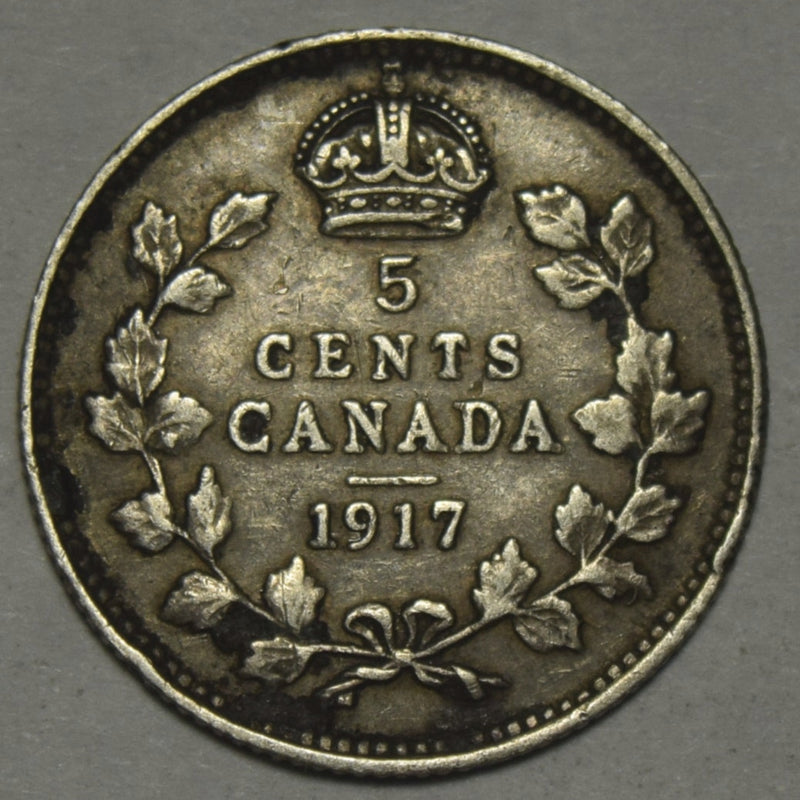1917 Canadian 5 Cents . . . . VF/XF