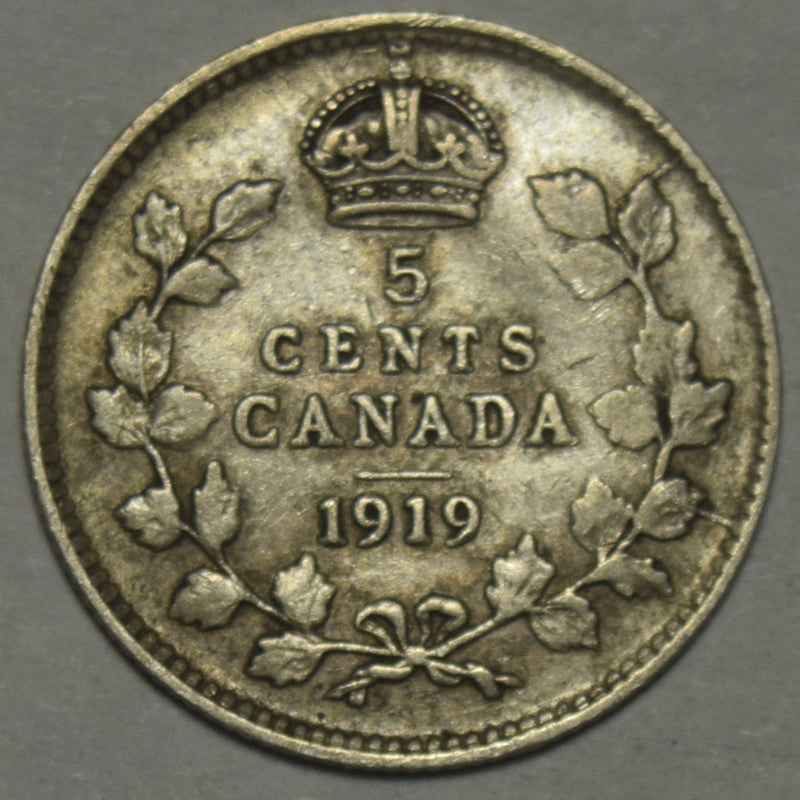 1919 Canadian 5 Cents . . . . Very Fine