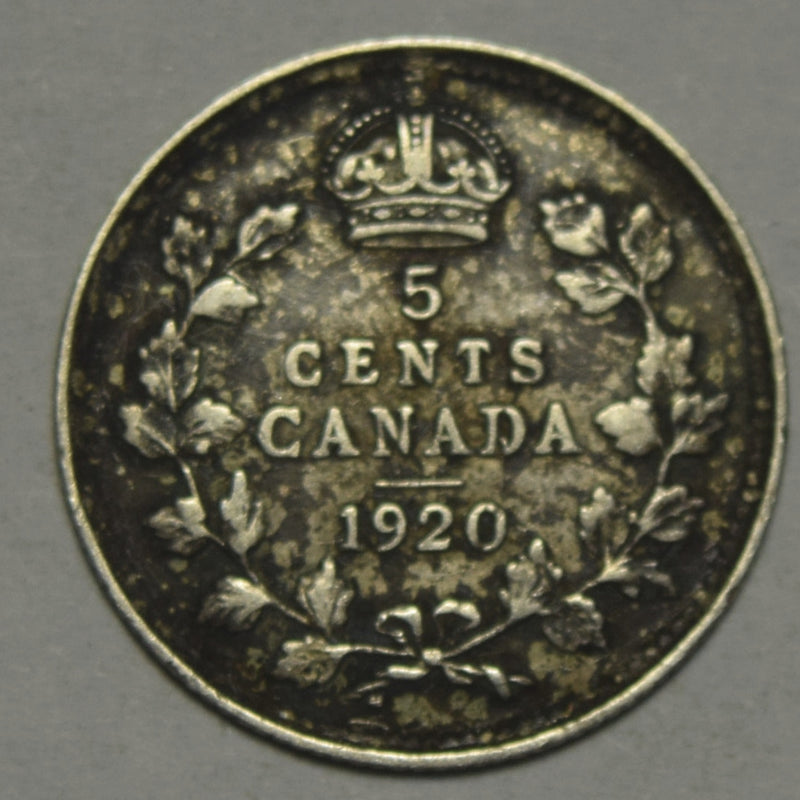 1920 Canadian 5 Cents . . . . Extremely Fine