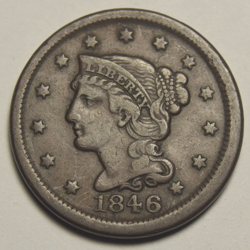 1846 Small Date Braided Hair Large Cent . . . . VF/XF