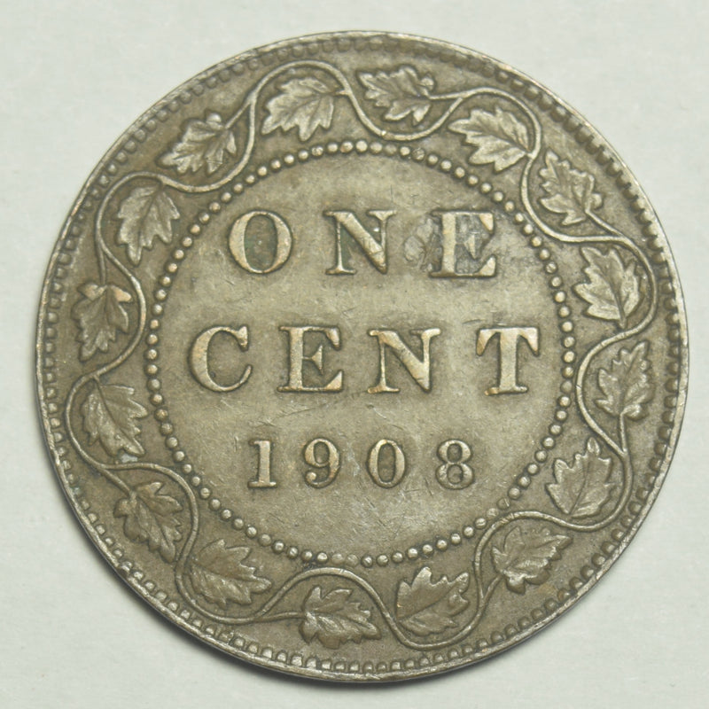 1908 Canadian Cent . . . . XF/AU