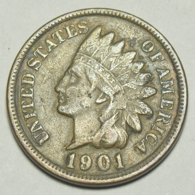 1901 Indian Cent . . . . AU light corrosion