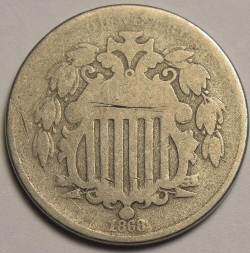1868 Shield Nickel . . . . Good scratched