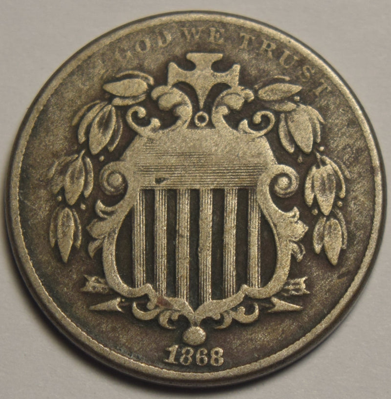 1868 Shield Nickel . . . . Fine