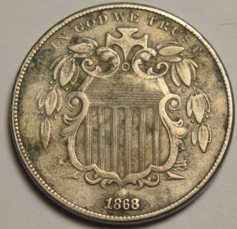 1868 Shield Nickel . . . . XF light corrosion