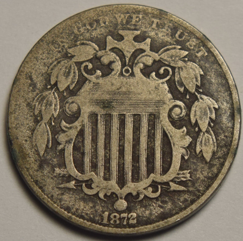 1872 Shield Nickel . . . . Fine corrosion