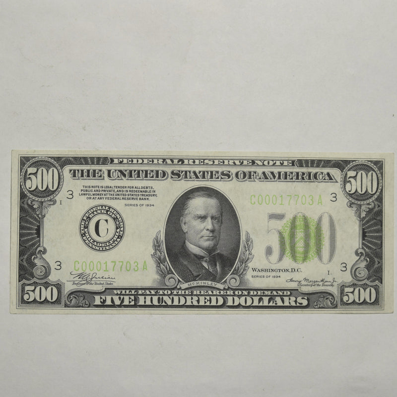 $500.00 1934 Federal Reserve Note Fr. 2201 . . . . Choice Crisp Uncirculated