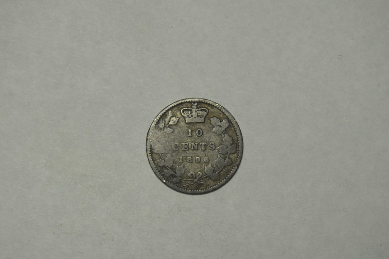 1899 Small 9 Canadian 10 Cents . . . . Very Good