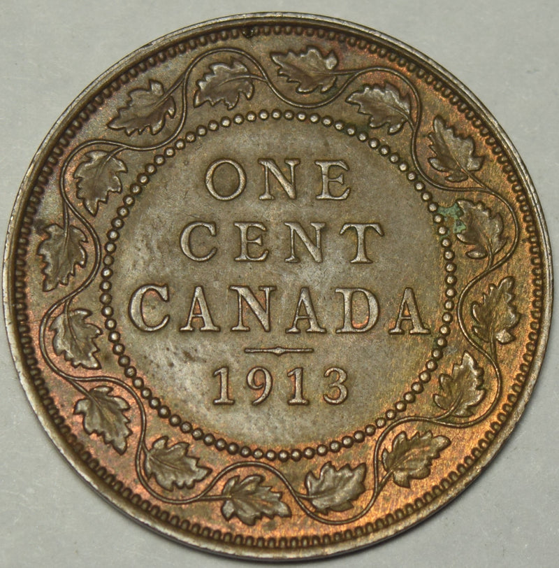 1913 Canadian Cent . . . . Choice About Uncirculated