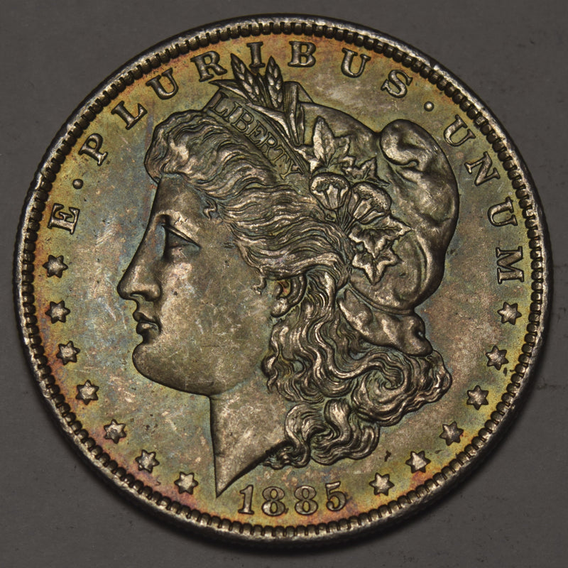 1885-O Morgan Dollar . . . . Choice BU+ Color!