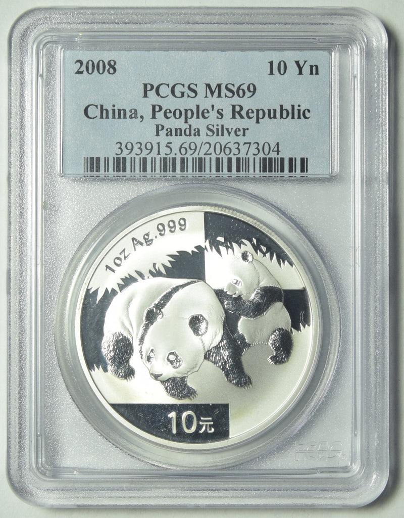 2008 Chinese Panda . . . . PCGS MS-69 1 oz. Silver