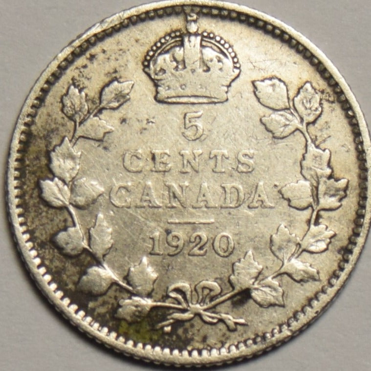 1920 Canadian Five Cents . . . . Very Fine