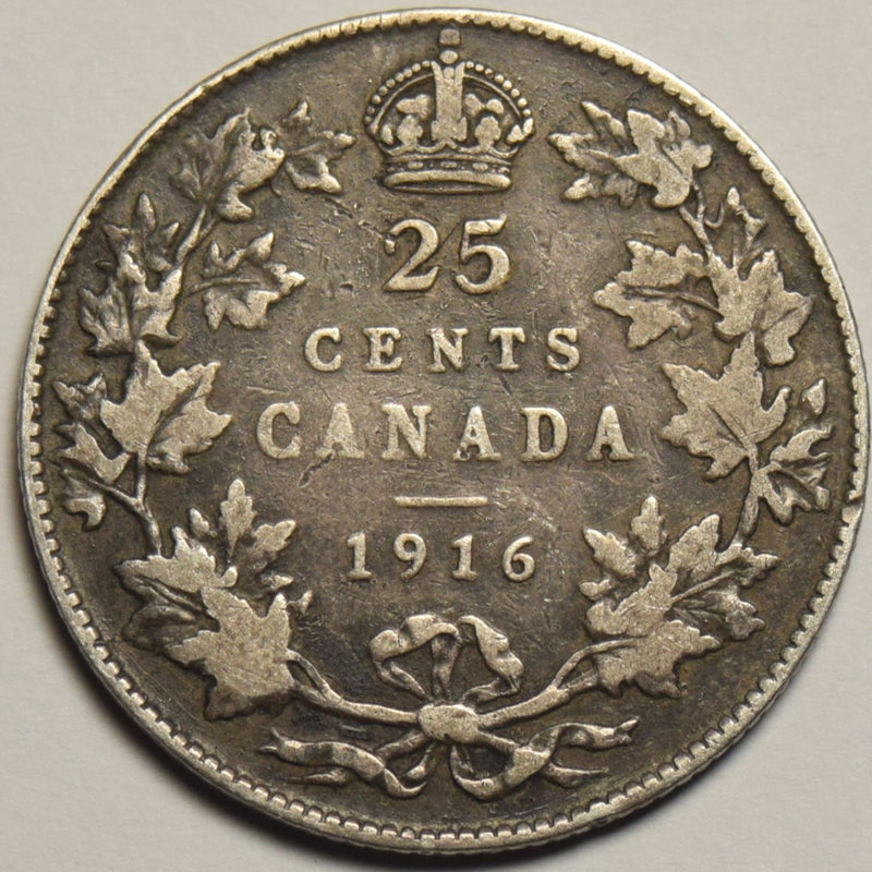 1916 Canadian Quarter . . . . Fine