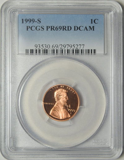 1999-S Lincoln Cent . . . . PCGS PR-69 RD DCAM