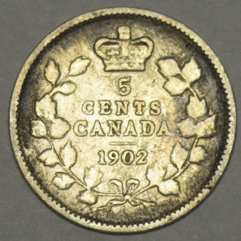 1902 Canadian 5 Cents . . . . Very Good