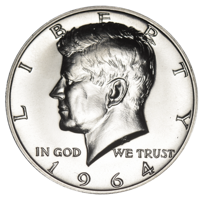 First Year Issue 1964 90% Kennedy Halves . . . . Gem Brilliant Proof
