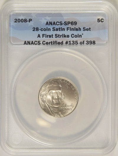 2008-P Jefferson Nickel . . . . ANACS SP-69 Satin Finish