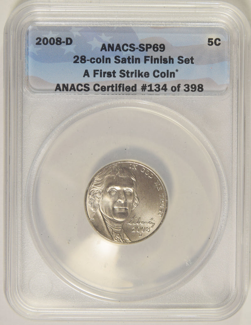 2008-D Jefferson Nickel . . . . ANACS SP-69