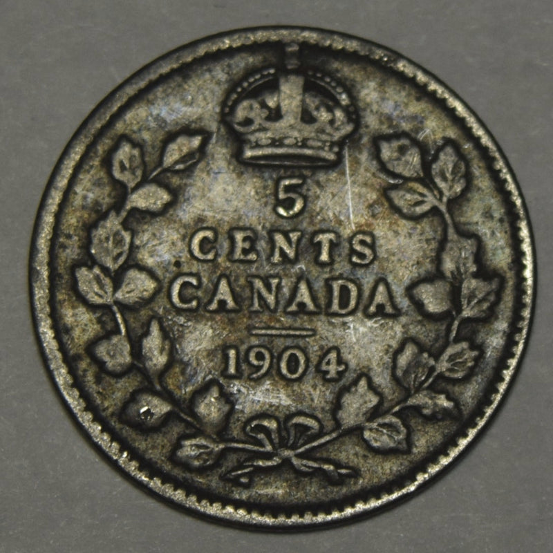 1904 Canadian 5 Cents . . . . Fine