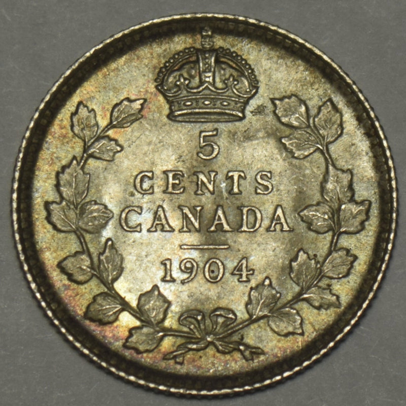 1904 Canadian 5 Cents . . . . Select Brilliant Uncirculated