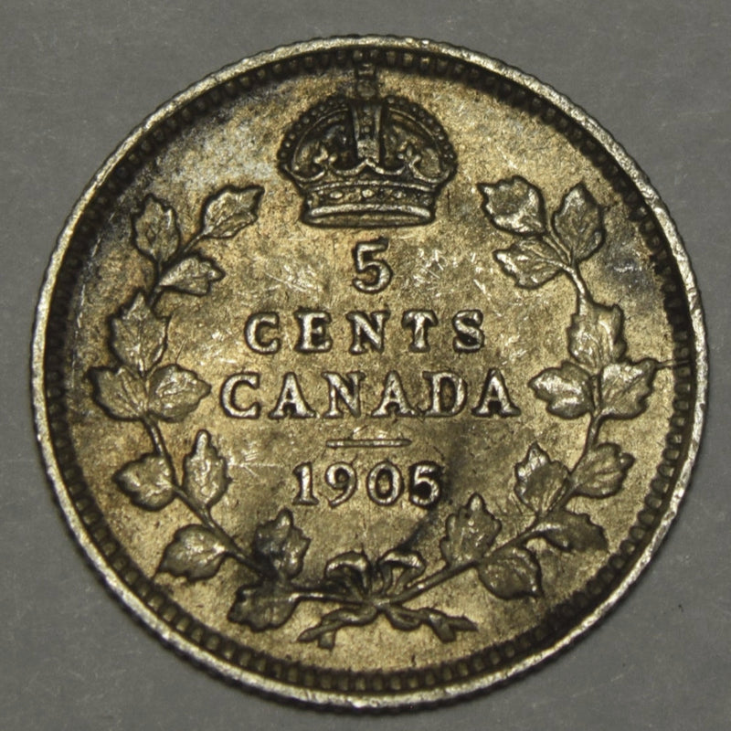 1905 Canadian 5 Cents . . . . Very Fine