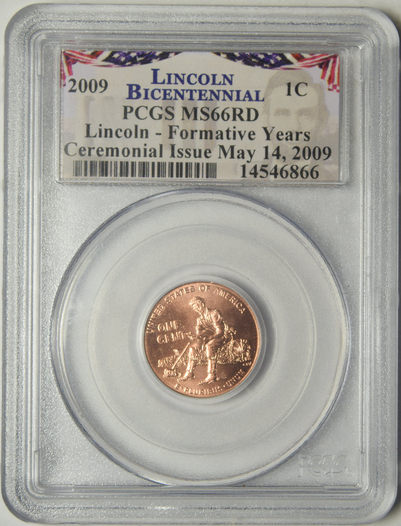2009 Formative Years Lincoln Cent . . . . PCGS MS-66 RD