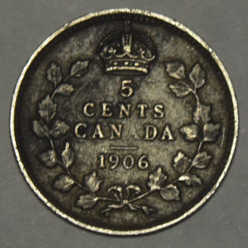 1906 Canadian 5 Cents . . . . Very Fine