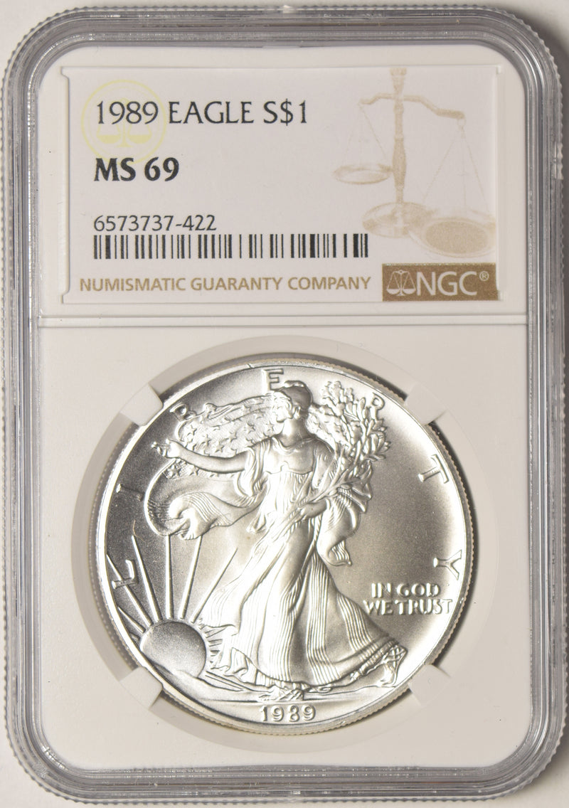 1989 Silver Eagle . . . . NGC MS-69
