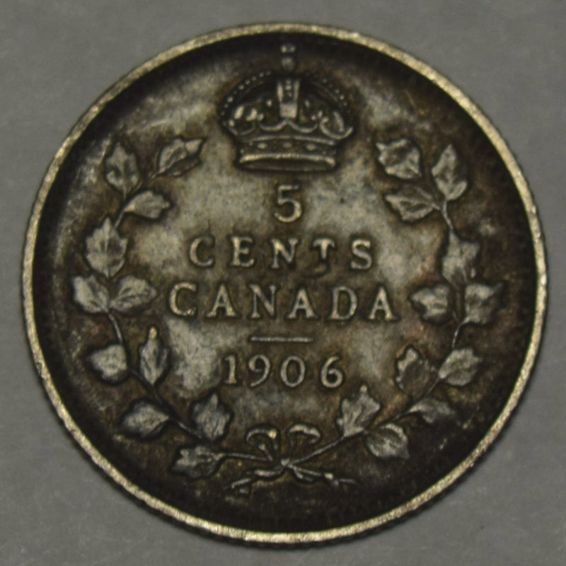 1906 Canadian 5 Cents . . . . Extremely Fine