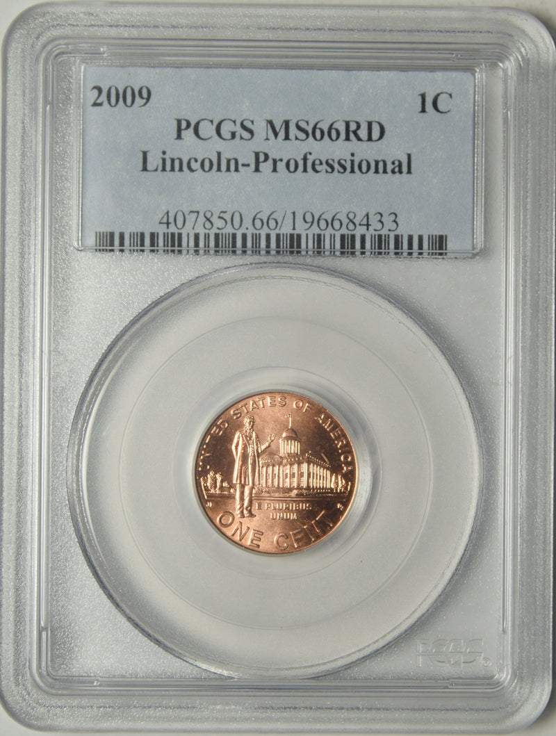2009 Professional Life Lincoln Cent . . . . PCGS MS-66 RD