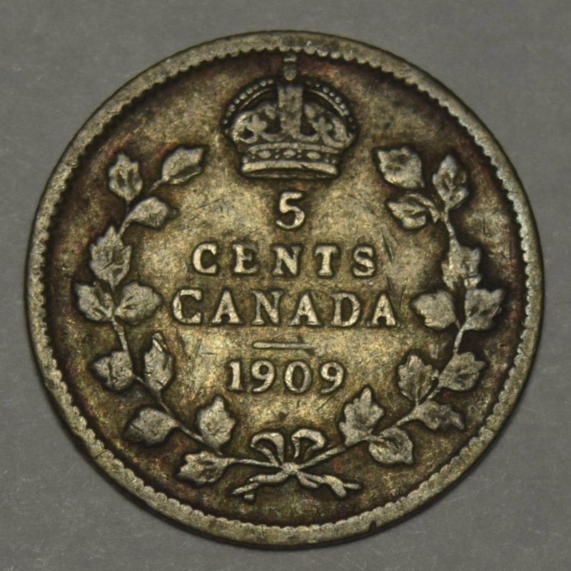 1909 Canadian 5 Cents . . . . Extremely Fine