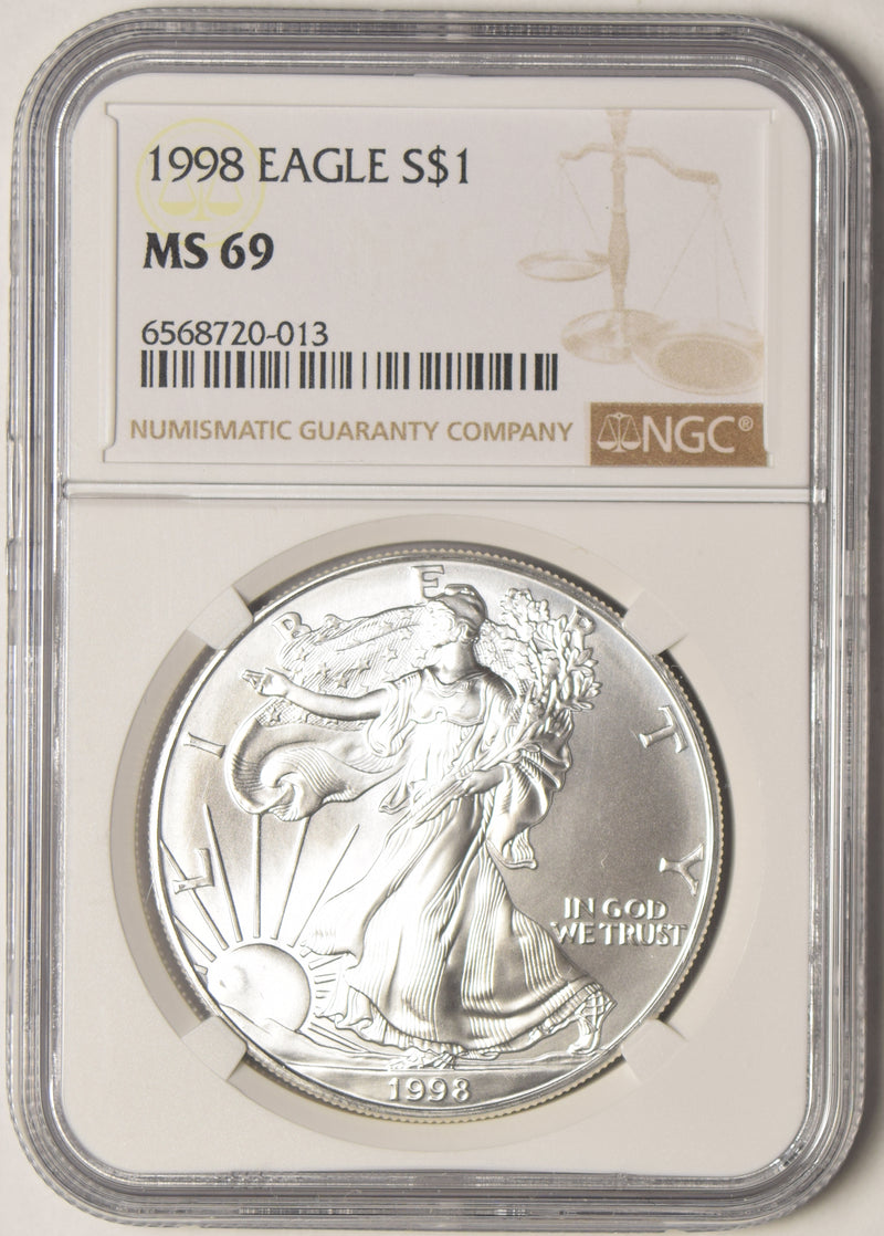 1998 Silver Eagle . . . . NGC MS-69